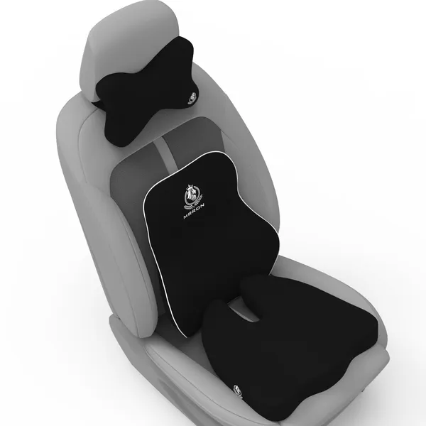 MRRON_Memory_Foam_Car_Seat_Cushion_Set_�_Lumbar_Back_Support,_Coccyx_Seat_Pad_&_Neck_Pillow_�_Ergonomic_Pain_Relief_for_Back,_Tailbone,_Sciatica_�_Ideal_for_Driving,_Office_&_Travel.