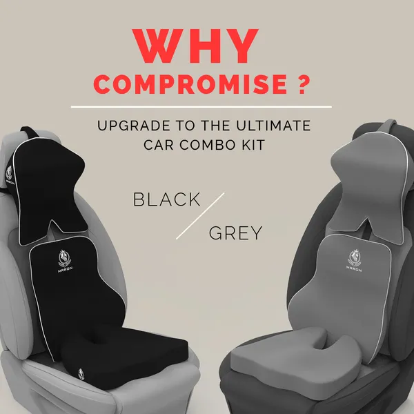 MRRON_Memory_Foam_Car_Seat_Cushion_Set_�_Lumbar_Back_Support,_Coccyx_Seat_Pad_&_Neck_Pillow_�_Ergonomic_Pain_Relief_for_Back,_Tailbone,_Sciatica_�_Ideal_for_Driving,_Office_&_Travel.