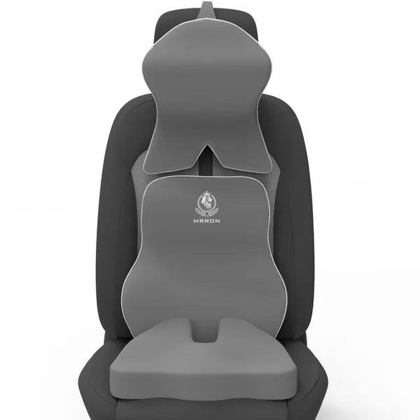 MRRON_Memory_Foam_Car_Seat_Cushion_Set_�_Lumbar_Back_Support,_Coccyx_Seat_Pad_&_Neck_Pillow_�_Ergonomic_Pain_Relief_for_Back,_Tailbone,_Sciatica_�_Ideal_for_Driving,_Office_&_Travel.