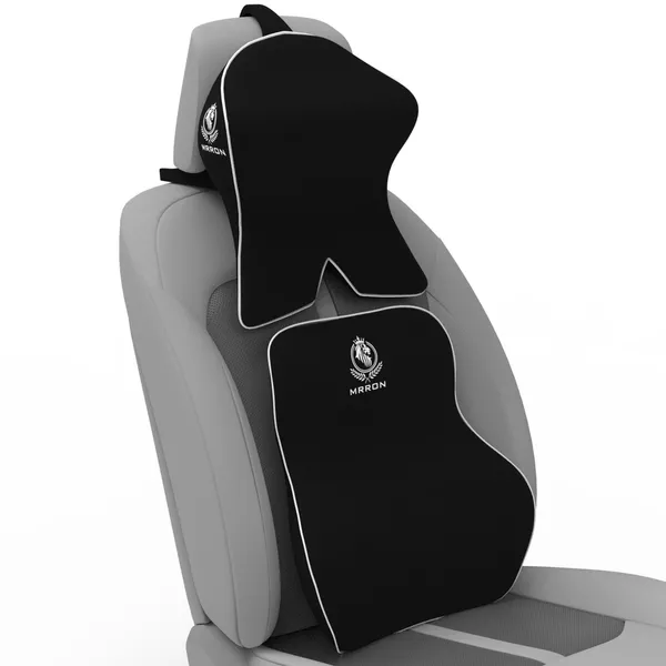 Memory_Foam_Neck_Rest_&_Extra_Lumbar_Support_For_Car_Or_Office_Chair-_Memory_Foam_Back_Cushion_Support_Relive_Pain_During_Along_Sitting_Hours_With_Neckrest