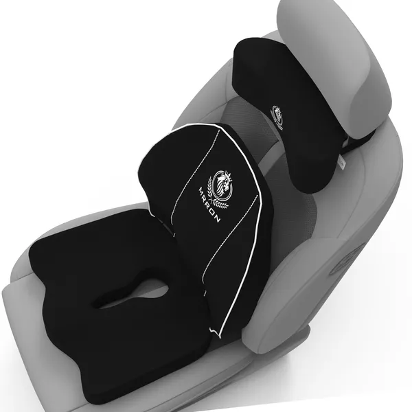MRRON_Brezze_Neck_rest_Cruz_Back_Support_or_Coccxy_Orthopaedic_Cushion_for_Long_Sitting_Universal_fit_with_Ergonomic_Design_Made_by_High_Density_Memory_Foam_Used_for_Car_or_Office_Chairs.