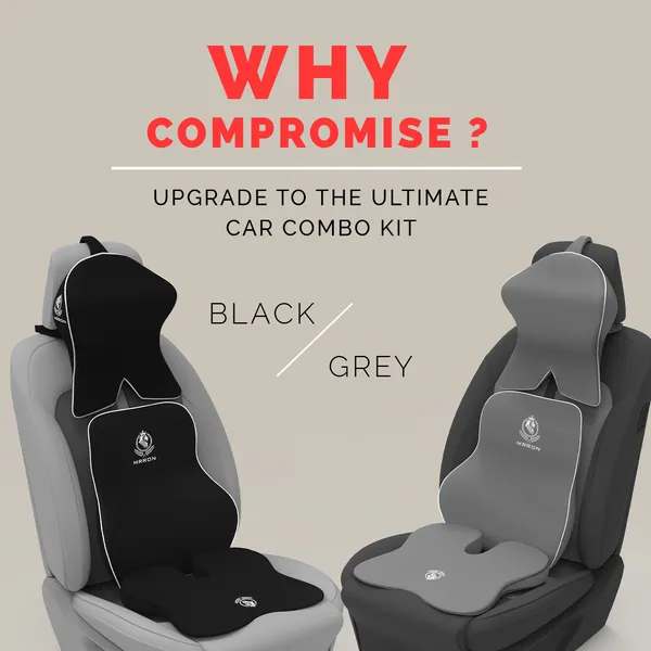 MRRON_Memory_Foam_Car_Seat_Cushion_Combo_–_Backrest,_Seat_Cushion_&_Neckrest_for_Tailbone,_Sciatica_&_Back_Pain_Relief_–_Orthopedic_Support_for_Driving,_Office_Chair.