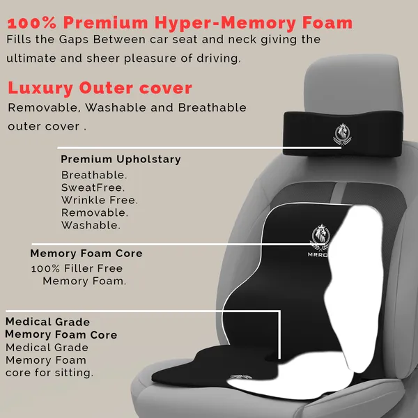 MRRON_Memory_Foam_Car_Seat_Cushion_Combo_–_Backrest,_Seat_Cushion_&_Neckrest_for_Tailbone,_Sciatica_&_Back_Pain_Relief_–_Orthopedic_Support_for_Driving,_Office_Chair.