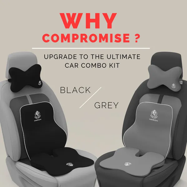 MRRON_Memory_Foam_Car_Seat_Cushion_Combo_–_Backrest,_Seat_Cushion_&_Neckrest_for_Tailbone,_Sciatica_&_Back_Pain_Relief_–_Orthopedic_Support_for_Driving,_Office_Chair.