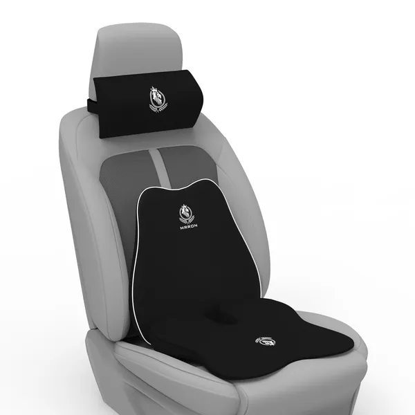 MRRON_Memory_Foam_Car_Seat_Cushion_Combo_–_Backrest,_Seat_Cushion_&_Neckrest_for_Tailbone,_Sciatica_&_Back_Pain_Relief_–_Orthopedic_Support_for_Driving,_Office_Chair.