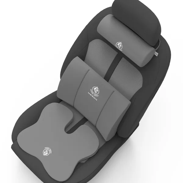 MRRON_Memory_Foam_Car_Seat_Cushion_Combo_–_Backrest,_Seat_Cushion_&_Neckrest_for_Tailbone,_Sciatica_&_Back_Pain_Relief_–_Orthopedic_Support_for_Driving,_Office_Chair.