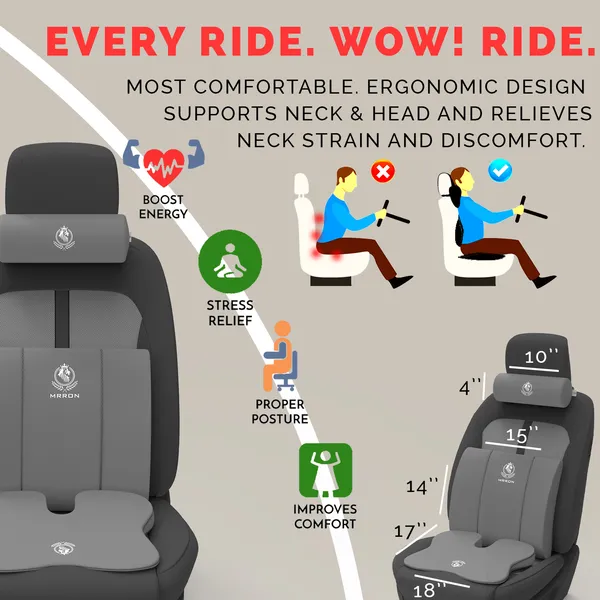 MRRON_Memory_Foam_Car_Seat_Cushion_Combo_–_Backrest,_Seat_Cushion_&_Neckrest_for_Tailbone,_Sciatica_&_Back_Pain_Relief_–_Orthopedic_Support_for_Driving,_Office_Chair.