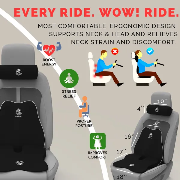 MRRON_Memory_Foam_Car_Seat_Cushion_Combo_–_Backrest,_Seat_Cushion_&_Neckrest_for_Tailbone,_Sciatica_&_Back_Pain_Relief_–_Orthopedic_Support_for_Driving,_Office_Chair.