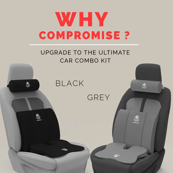 MRRON_Memory_Foam_Car_Seat_Cushion_Combo_–_Backrest,_Seat_Cushion_&_Neckrest_for_Tailbone,_Sciatica_&_Back_Pain_Relief_–_Orthopedic_Support_for_Driving,_Office_Chair.