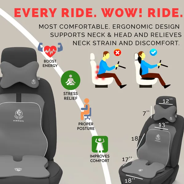 MRRON_Memory_Foam_Car_Seat_Cushion_Combo_–_Backrest,_Seat_Cushion_&_Neckrest_for_Tailbone,_Sciatica_&_Back_Pain_Relief_–_Orthopedic_Support_for_Driving,_Office_Chair.