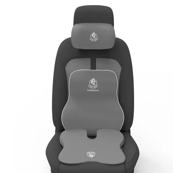 MRRON_Memory_Foam_Car_Seat_Cushion_Combo_–_Backrest,_Seat_Cushion_&_Neckrest_for_Tailbone,_Sciatica_&_Back_Pain_Relief_–_Orthopedic_Support_for_Driving,_Office_Chair.