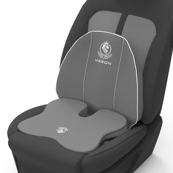 MRRON_Memory_Foam_Car_Seat_Cushion_Combo_–_Backrest,_Seat_Cushion_&_Neckrest_for_Tailbone,_Sciatica_&_Back_Pain_Relief_–_Orthopedic_Support_for_Driving,_Office_Chair.