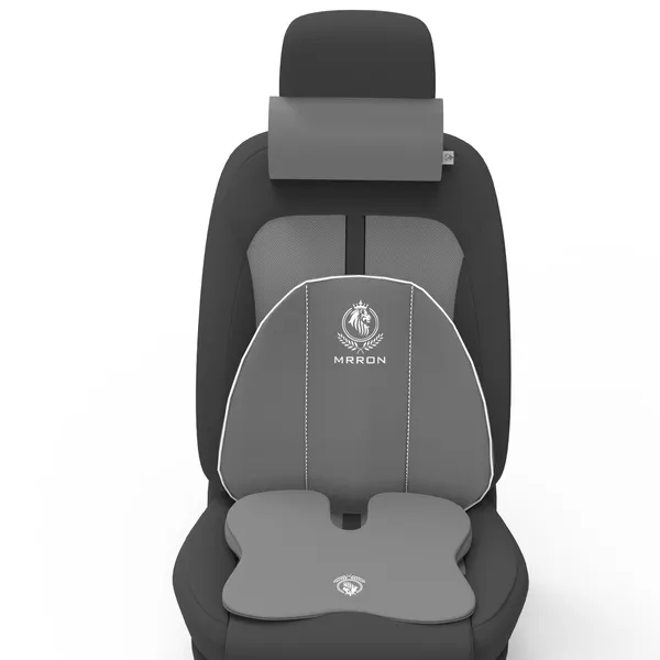 MRRON_Memory_Foam_Car_Seat_Cushion_Combo_–_Backrest,_Seat_Cushion_&_Neckrest_for_Tailbone,_Sciatica_&_Back_Pain_Relief_–_Orthopedic_Support_for_Driving,_Office_Chair.