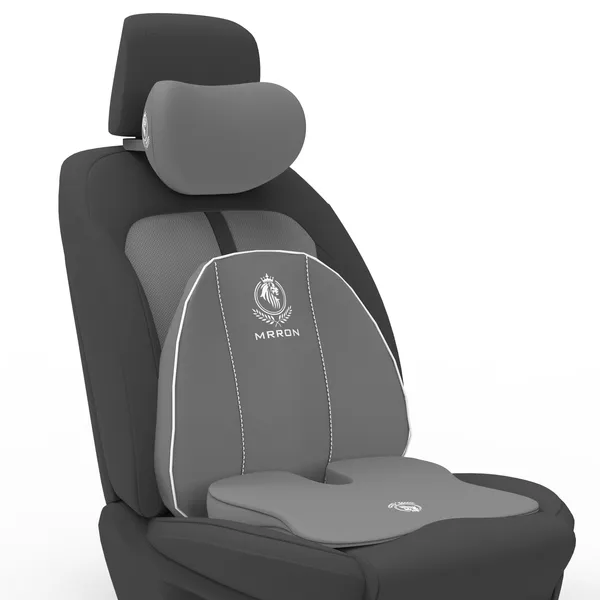 MRRON_Memory_Foam_Car_Seat_Cushion_Combo_–_Backrest,_Seat_Cushion_&_Neckrest_for_Tailbone,_Sciatica_&_Back_Pain_Relief_–_Orthopedic_Support_for_Driving,_Office_Chair.