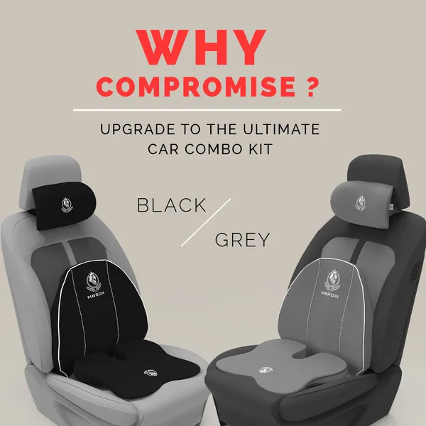 MRRON_Memory_Foam_Car_Seat_Cushion_Combo_–_Backrest,_Seat_Cushion_&_Neckrest_for_Tailbone,_Sciatica_&_Back_Pain_Relief_–_Orthopedic_Support_for_Driving,_Office_Chair.