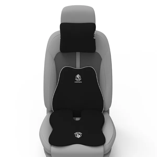 MRRON_Memory_Foam_Car_Seat_Cushion_Combo_–_Backrest,_Seat_Cushion_&_Neckrest_for_Tailbone,_Sciatica_&_Back_Pain_Relief_–_Orthopedic_Support_for_Driving,_Office_Chair.