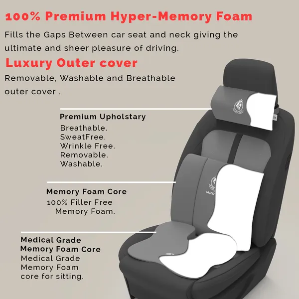 MRRON_Memory_Foam_Car_Seat_Cushion_Combo_–_Backrest,_Seat_Cushion_&_Neckrest_for_Tailbone,_Sciatica_&_Back_Pain_Relief_–_Orthopedic_Support_for_Driving,_Office_Chair.