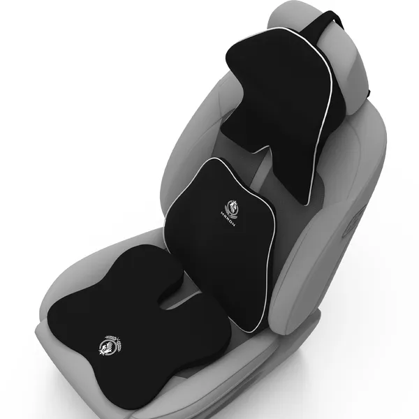 MRRON_Memory_Foam_Car_Seat_Cushion_Combo_–_Backrest,_Seat_Cushion_&_Neckrest_for_Tailbone,_Sciatica_&_Back_Pain_Relief_–_Orthopedic_Support_for_Driving,_Office_Chair.