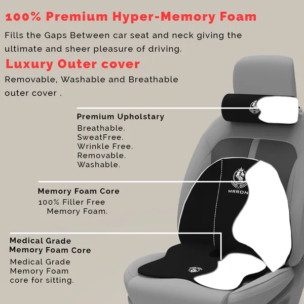 MRRON_Memory_Foam_Car_Seat_Cushion_Combo_–_Backrest,_Seat_Cushion_&_Neckrest_for_Tailbone,_Sciatica_&_Back_Pain_Relief_–_Orthopedic_Support_for_Driving,_Office_Chair.