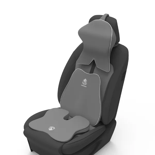 MRRON_Memory_Foam_Car_Seat_Cushion_Combo_–_Backrest,_Seat_Cushion_&_Neckrest_for_Tailbone,_Sciatica_&_Back_Pain_Relief_–_Orthopedic_Support_for_Driving,_Office_Chair.