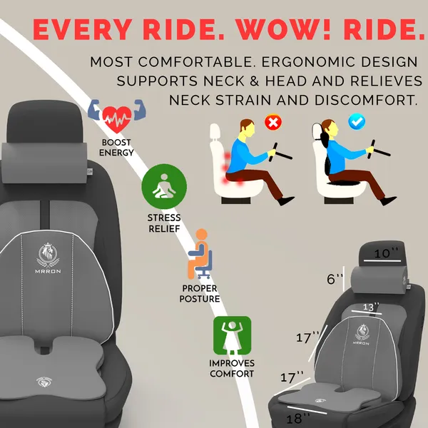 MRRON_Memory_Foam_Car_Seat_Cushion_Combo_–_Backrest,_Seat_Cushion_&_Neckrest_for_Tailbone,_Sciatica_&_Back_Pain_Relief_–_Orthopedic_Support_for_Driving,_Office_Chair.