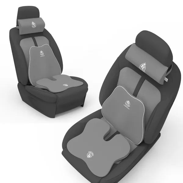 MRRON_Memory_Foam_Car_Seat_Cushion_Combo_–_Backrest,_Seat_Cushion_&_Neckrest_for_Tailbone,_Sciatica_&_Back_Pain_Relief_–_Orthopedic_Support_for_Driving,_Office_Chair.