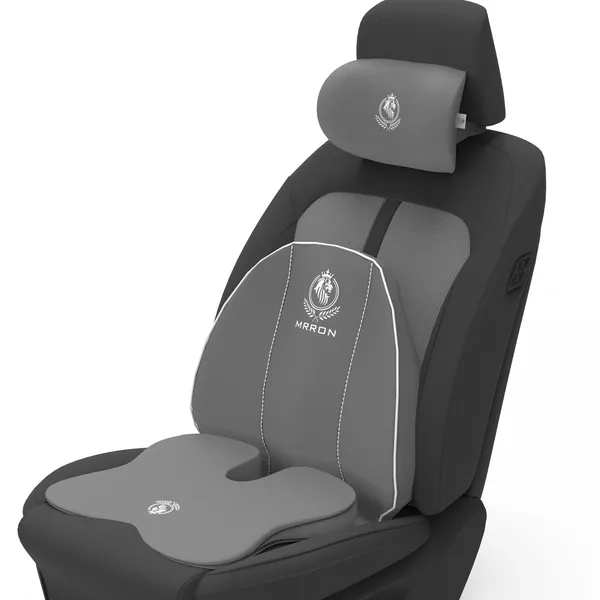 MRRON_Memory_Foam_Car_Seat_Cushion_Combo_–_Backrest,_Seat_Cushion_&_Neckrest_for_Tailbone,_Sciatica_&_Back_Pain_Relief_–_Orthopedic_Support_for_Driving,_Office_Chair.