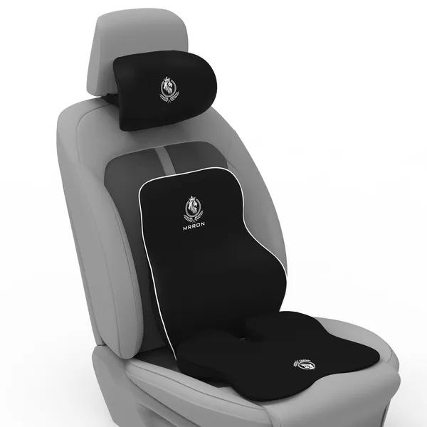 MRRON_Memory_Foam_Car_Seat_Cushion_Combo_–_Backrest,_Seat_Cushion_&_Neckrest_for_Tailbone,_Sciatica_&_Back_Pain_Relief_–_Orthopedic_Support_for_Driving,_Office_Chair.
