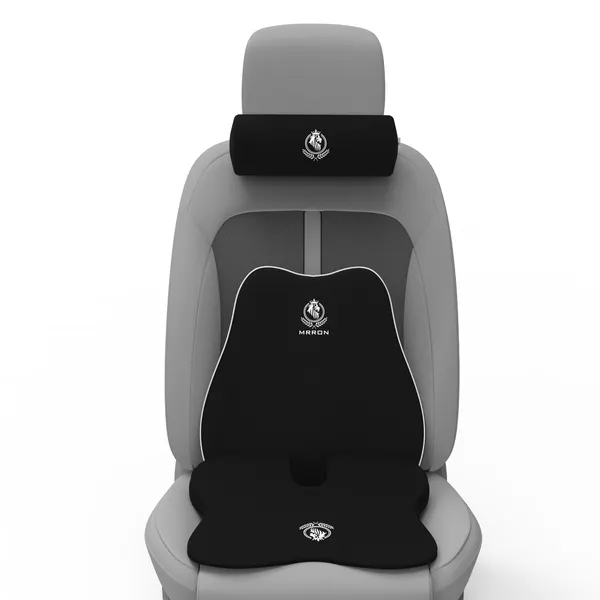 MRRON_Memory_Foam_Car_Seat_Cushion_Combo_–_Backrest,_Seat_Cushion_&_Neckrest_for_Tailbone,_Sciatica_&_Back_Pain_Relief_–_Orthopedic_Support_for_Driving,_Office_Chair.