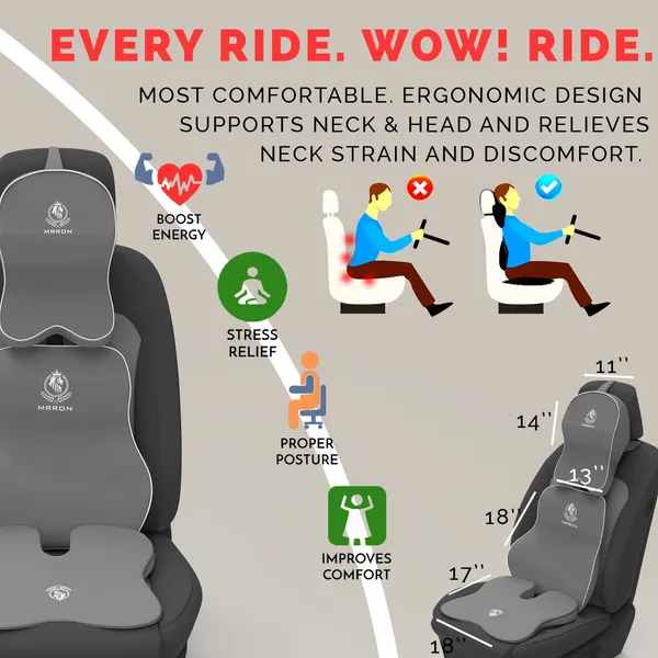 MRRON_Memory_Foam_Car_Seat_Cushion_Combo_–_Backrest,_Seat_Cushion_&_Neckrest_for_Tailbone,_Sciatica_&_Back_Pain_Relief_–_Orthopedic_Support_for_Driving,_Office_Chair.