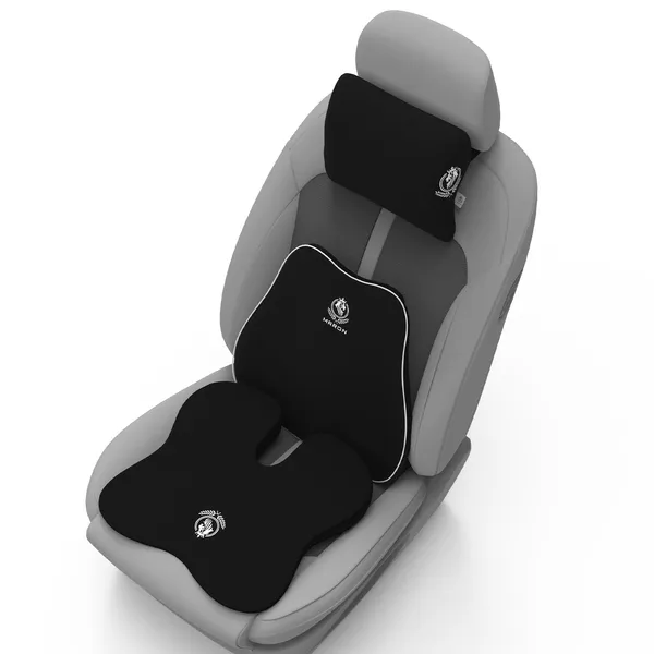 MRRON_Memory_Foam_Car_Seat_Cushion_Combo_–_Backrest,_Seat_Cushion_&_Neckrest_for_Tailbone,_Sciatica_&_Back_Pain_Relief_–_Orthopedic_Support_for_Driving,_Office_Chair.
