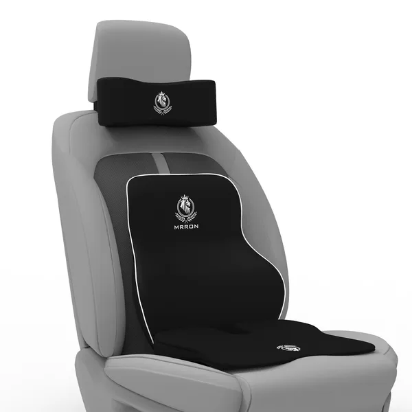 MRRON_Memory_Foam_Car_Seat_Cushion_Combo_–_Backrest,_Seat_Cushion_&_Neckrest_for_Tailbone,_Sciatica_&_Back_Pain_Relief_–_Orthopedic_Support_for_Driving,_Office_Chair.