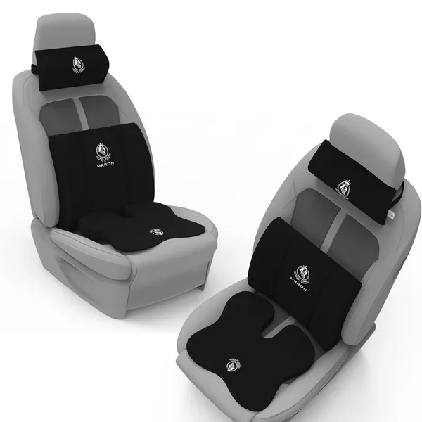 MRRON_Memory_Foam_Car_Seat_Cushion_Combo_–_Backrest,_Seat_Cushion_&_Neckrest_for_Tailbone,_Sciatica_&_Back_Pain_Relief_–_Orthopedic_Support_for_Driving,_Office_Chair.