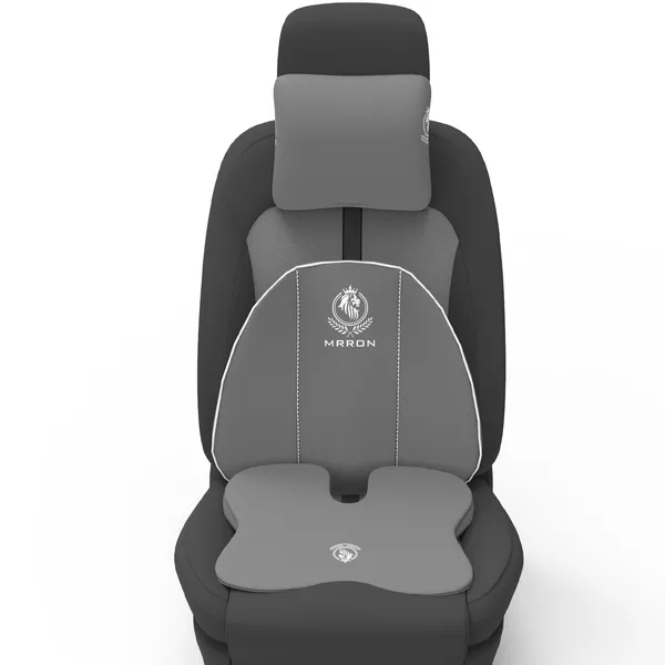 MRRON_Memory_Foam_Car_Seat_Cushion_Combo_–_Backrest,_Seat_Cushion_&_Neckrest_for_Tailbone,_Sciatica_&_Back_Pain_Relief_–_Orthopedic_Support_for_Driving,_Office_Chair.