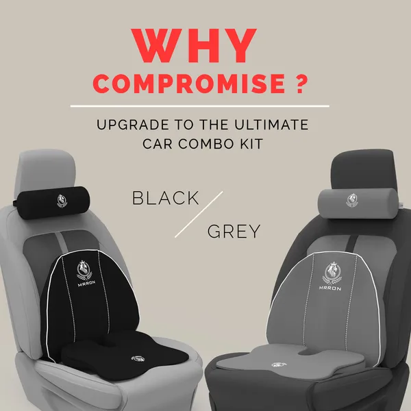 MRRON_Memory_Foam_Car_Seat_Cushion_Combo_–_Backrest,_Seat_Cushion_&_Neckrest_for_Tailbone,_Sciatica_&_Back_Pain_Relief_–_Orthopedic_Support_for_Driving,_Office_Chair.