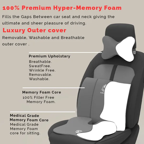 MRRON_Memory_Foam_Car_Seat_Cushion_Combo_–_Backrest,_Seat_Cushion_&_Neckrest_for_Tailbone,_Sciatica_&_Back_Pain_Relief_–_Orthopedic_Support_for_Driving,_Office_Chair.