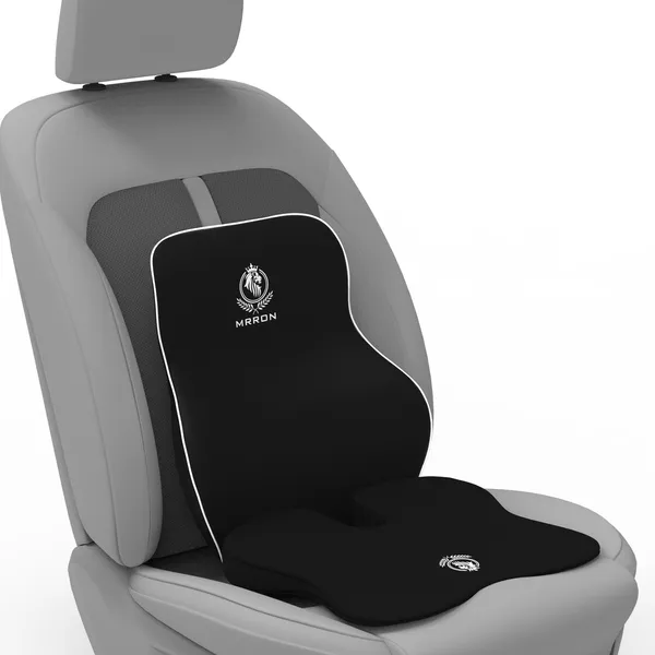 MRRON_Memory_Foam_Car_Seat_Cushion_Combo_–_Backrest,_Seat_Cushion_&_Neckrest_for_Tailbone,_Sciatica_&_Back_Pain_Relief_–_Orthopedic_Support_for_Driving,_Office_Chair.