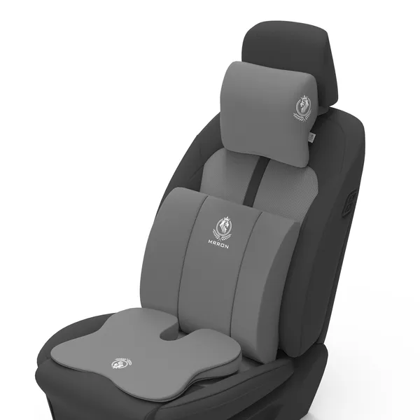 MRRON_Memory_Foam_Car_Seat_Cushion_Combo_–_Backrest,_Seat_Cushion_&_Neckrest_for_Tailbone,_Sciatica_&_Back_Pain_Relief_–_Orthopedic_Support_for_Driving,_Office_Chair.