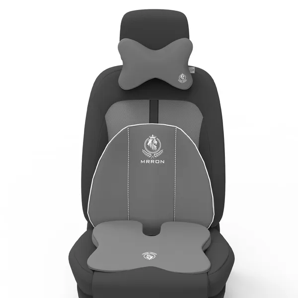 MRRON_Memory_Foam_Car_Seat_Cushion_Combo_–_Backrest,_Seat_Cushion_&_Neckrest_for_Tailbone,_Sciatica_&_Back_Pain_Relief_–_Orthopedic_Support_for_Driving,_Office_Chair.