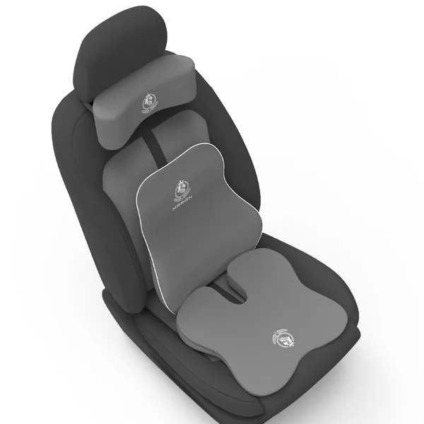 MRRON_Memory_Foam_Car_Seat_Cushion_Combo_–_Backrest,_Seat_Cushion_&_Neckrest_for_Tailbone,_Sciatica_&_Back_Pain_Relief_–_Orthopedic_Support_for_Driving,_Office_Chair.