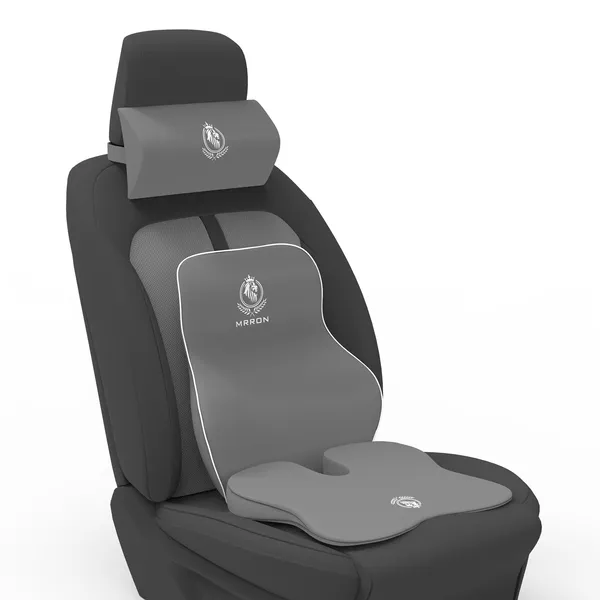 MRRON_Memory_Foam_Car_Seat_Cushion_Combo_–_Backrest,_Seat_Cushion_&_Neckrest_for_Tailbone,_Sciatica_&_Back_Pain_Relief_–_Orthopedic_Support_for_Driving,_Office_Chair.