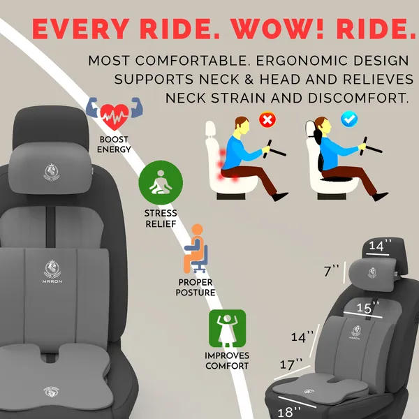 MRRON_Memory_Foam_Car_Seat_Cushion_Combo_–_Backrest,_Seat_Cushion_&_Neckrest_for_Tailbone,_Sciatica_&_Back_Pain_Relief_–_Orthopedic_Support_for_Driving,_Office_Chair.
