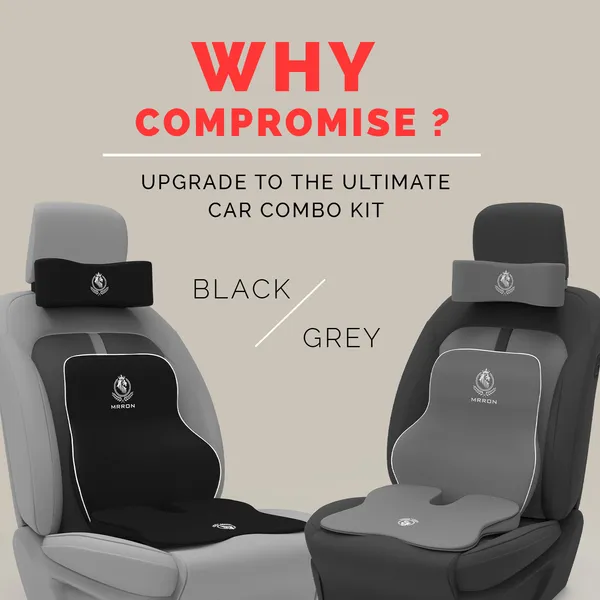 MRRON_Memory_Foam_Car_Seat_Cushion_Combo_–_Backrest,_Seat_Cushion_&_Neckrest_for_Tailbone,_Sciatica_&_Back_Pain_Relief_–_Orthopedic_Support_for_Driving,_Office_Chair.