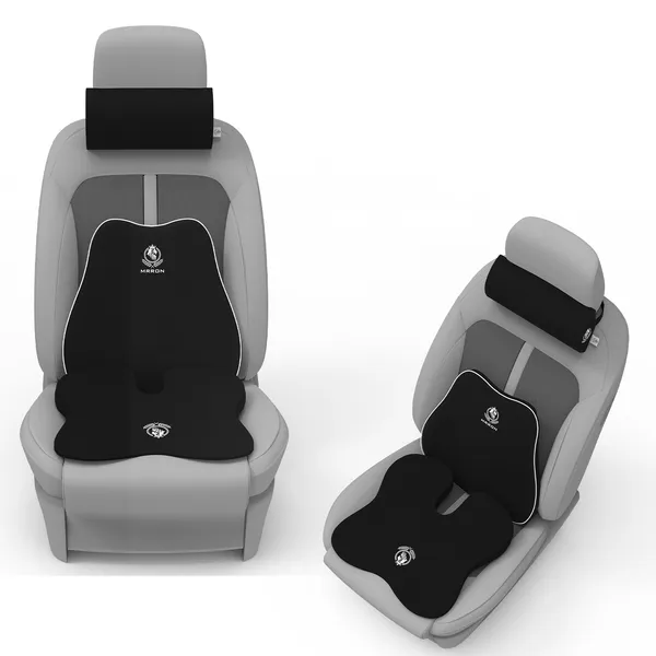 MRRON_Memory_Foam_Car_Seat_Cushion_Combo_–_Backrest,_Seat_Cushion_&_Neckrest_for_Tailbone,_Sciatica_&_Back_Pain_Relief_–_Orthopedic_Support_for_Driving,_Office_Chair.
