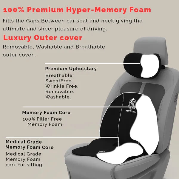 MRRON_Memory_Foam_Car_Seat_Cushion_Combo_–_Backrest,_Seat_Cushion_&_Neckrest_for_Tailbone,_Sciatica_&_Back_Pain_Relief_–_Orthopedic_Support_for_Driving,_Office_Chair.