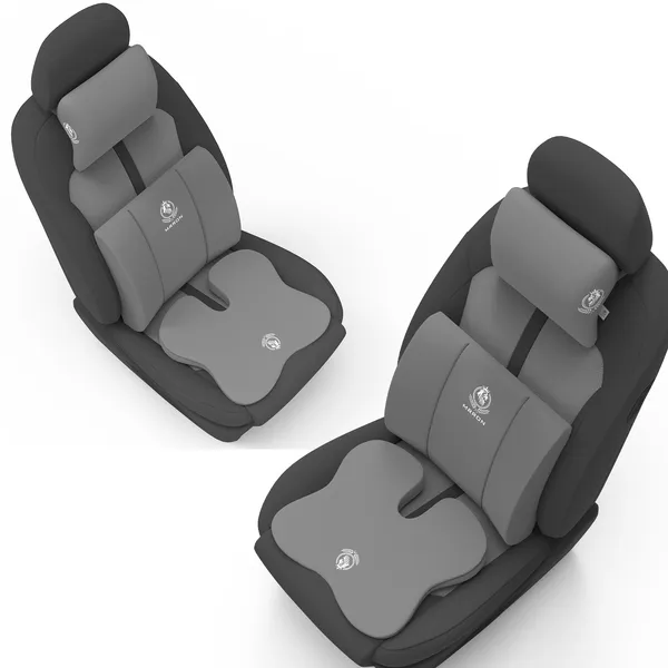 MRRON_Memory_Foam_Car_Seat_Cushion_Combo_–_Backrest,_Seat_Cushion_&_Neckrest_for_Tailbone,_Sciatica_&_Back_Pain_Relief_–_Orthopedic_Support_for_Driving,_Office_Chair.