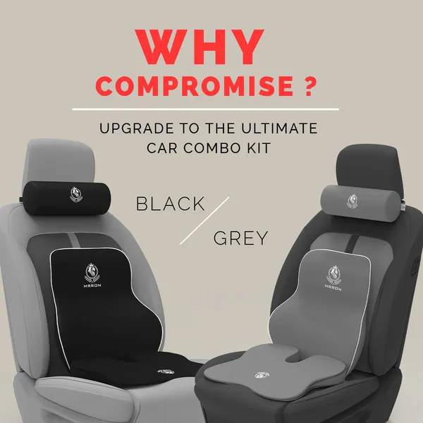 MRRON_Memory_Foam_Car_Seat_Cushion_Combo_–_Backrest,_Seat_Cushion_&_Neckrest_for_Tailbone,_Sciatica_&_Back_Pain_Relief_–_Orthopedic_Support_for_Driving,_Office_Chair.