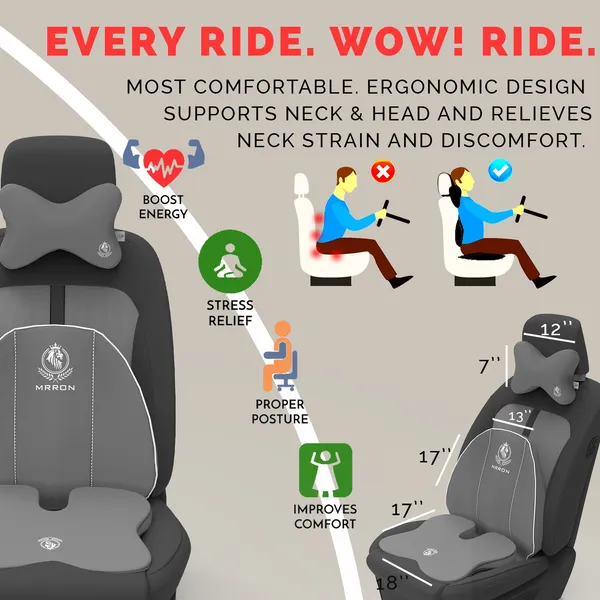 MRRON_Memory_Foam_Car_Seat_Cushion_Combo_–_Backrest,_Seat_Cushion_&_Neckrest_for_Tailbone,_Sciatica_&_Back_Pain_Relief_–_Orthopedic_Support_for_Driving,_Office_Chair.