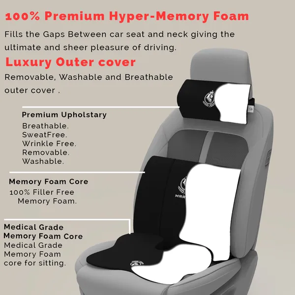 MRRON_Memory_Foam_Car_Seat_Cushion_Combo_–_Backrest,_Seat_Cushion_&_Neckrest_for_Tailbone,_Sciatica_&_Back_Pain_Relief_–_Orthopedic_Support_for_Driving,_Office_Chair.