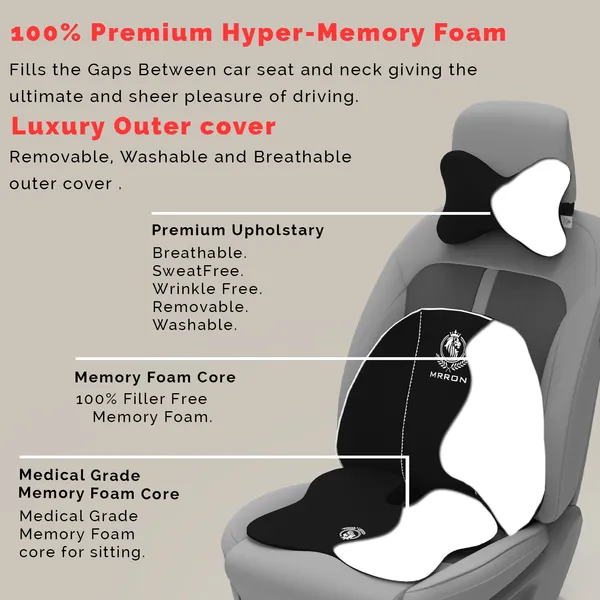 MRRON_Memory_Foam_Car_Seat_Cushion_Combo_–_Backrest,_Seat_Cushion_&_Neckrest_for_Tailbone,_Sciatica_&_Back_Pain_Relief_–_Orthopedic_Support_for_Driving,_Office_Chair.